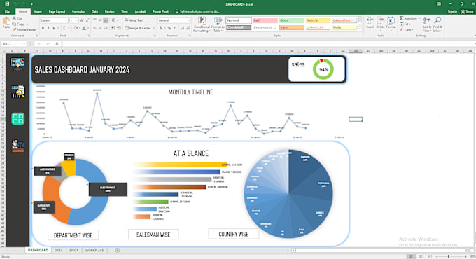 Gig Preview - Provide you easily usable excel dashboard