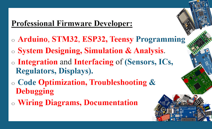 Gig Preview - Do arduino, stm32, esp32, teensy programming