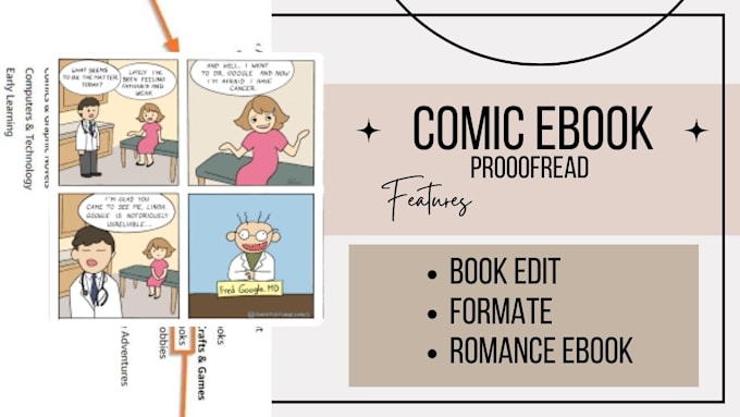 Gig Preview - Proofread book edit format your comic romance ebook