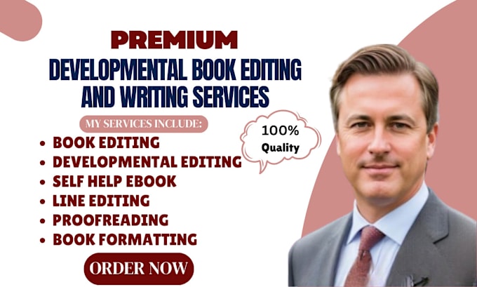 Gig Preview - Help with developmental editing and line editing your book or novel