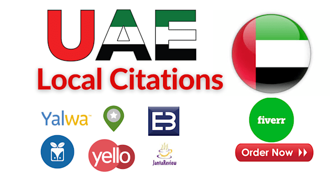 Gig Preview - Do uae dubai local citations and directory submissions for local SEO backlinks