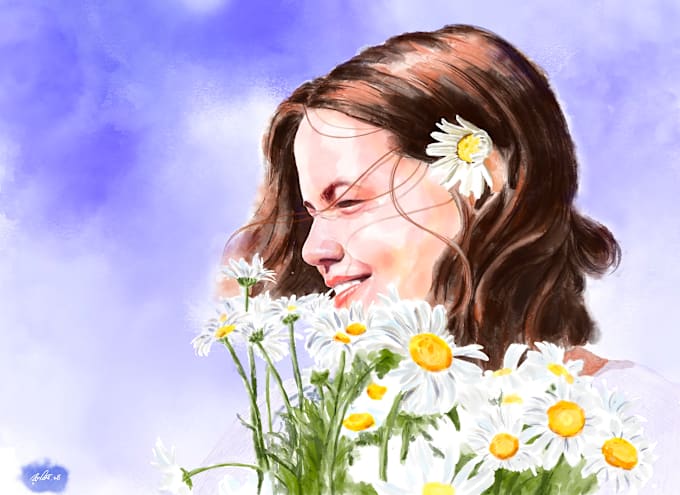 Gig Preview - Draw  your portrait in a watercolor  painting