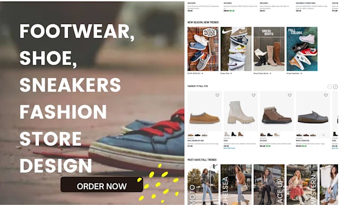 Gig Preview - Build footwear sneakers woocommerce shopify store shoe website