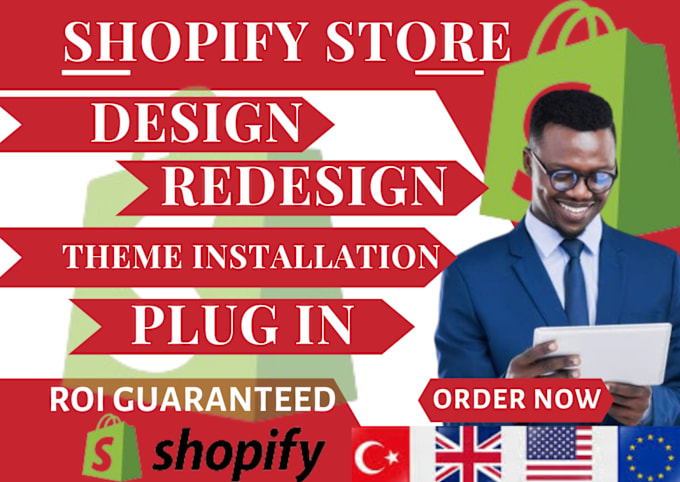 Gig Preview - Do shopify design redesign shopify audit shopify marketing shopify branding