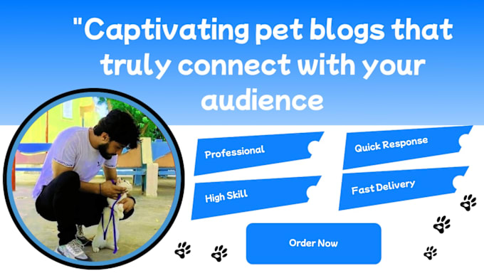 Gig Preview - Write SEO blogs and articles on pets nutrition training grooming and care