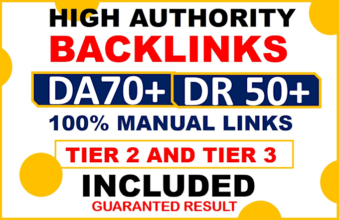 Gig Preview - Build 200 high authority tier 1 backlinks 500 tier2 and 2000 tier 3