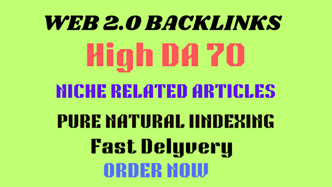 Gig Preview - Build web 2 0 backlinks best web 2 0 on your website