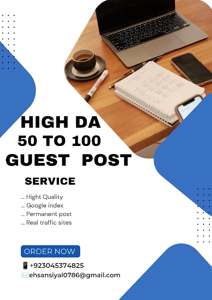 Gig Preview - Do guest post, high da guest post and dofollow blacklinks