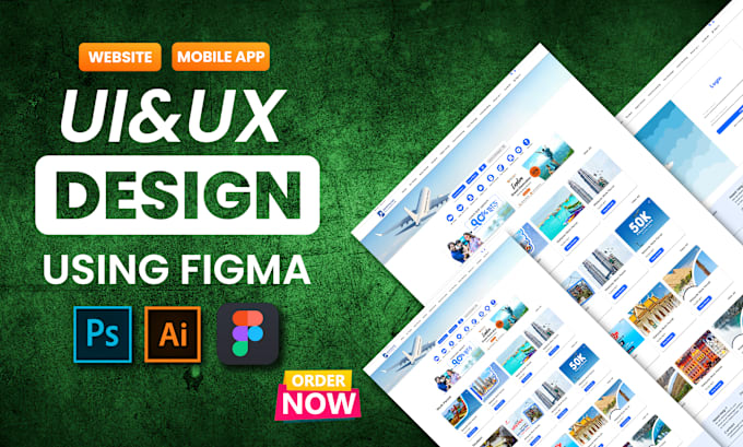 Gig Preview - Do modern mobile app or website UI UX design using figma