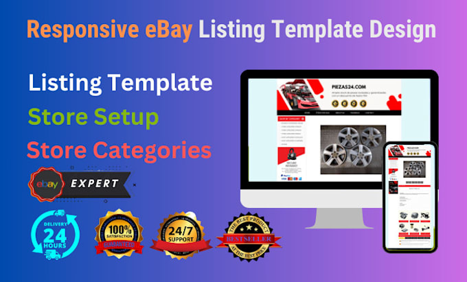 Gig Preview - Generate responsive ebay listing templates design