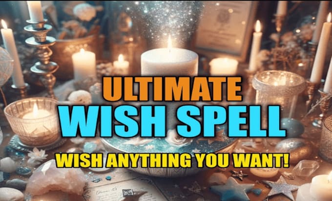 Gig Preview - Cast a powerful wish , custom spell to fulfill any of your wish