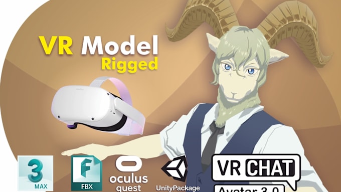 Gig Preview - Make custom vrchat avatar furry avatar 3d nsfw anime fursona