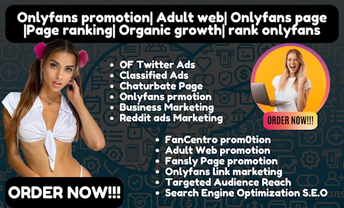 Gig Preview - Do adult web marketing onlyfans link promotion fansly traffic to boost page subs