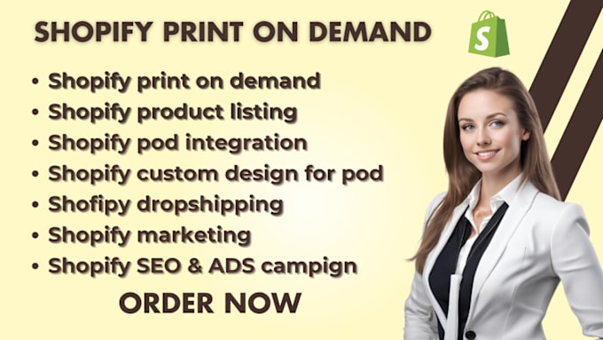 Gig Preview - Design shopify print on demand printify printiful pod  shopify print on demand