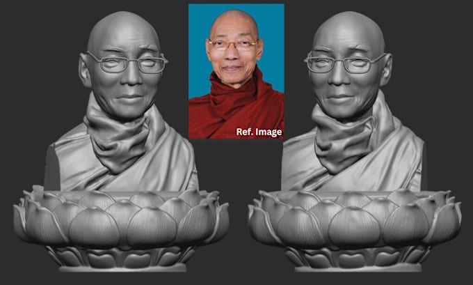 Gig Preview - Do realistic 3d head 3d bust model 3d character model 3d face for 3d printing