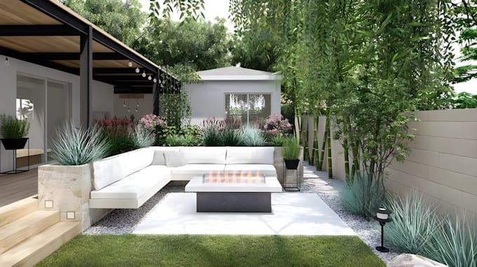 Gig Preview - Design frontyard,back yard, patio, pool and garden as a landscape architect