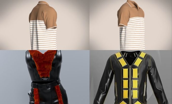 Gig Preview - Do 3d clothing design fashion design mockup design clo 3d for game and rendering