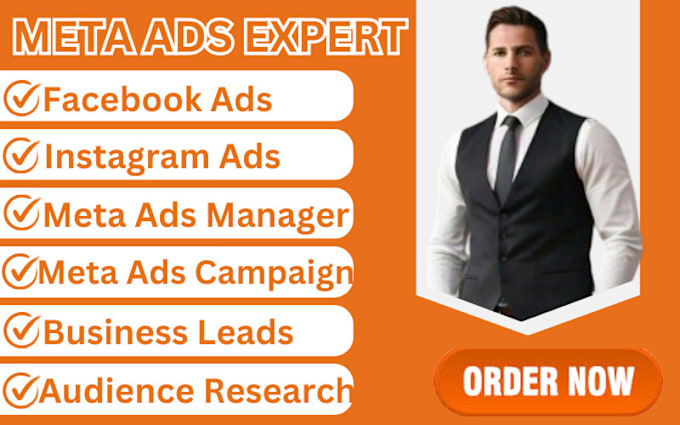 Gig Preview - Setup and manage facebook ads instagram ads meta ads campaign for business leads