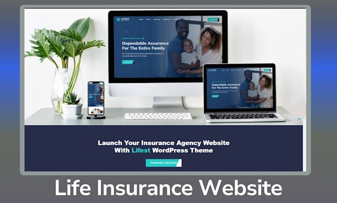 Gig Preview - Life insurance website  insurance website insurance leads life insurance website