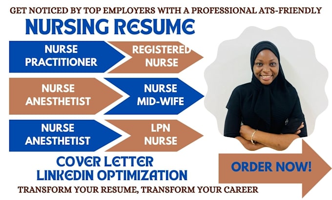 Gig Preview - Write professional nursing resume, cover letter, and linkedin optimization