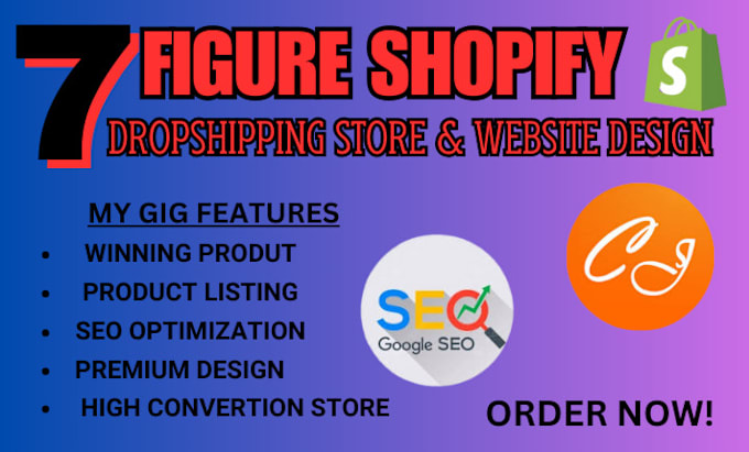 Gig Preview - Do 7 figure shopify dropshipping store, shopify website or shopify dropshipping