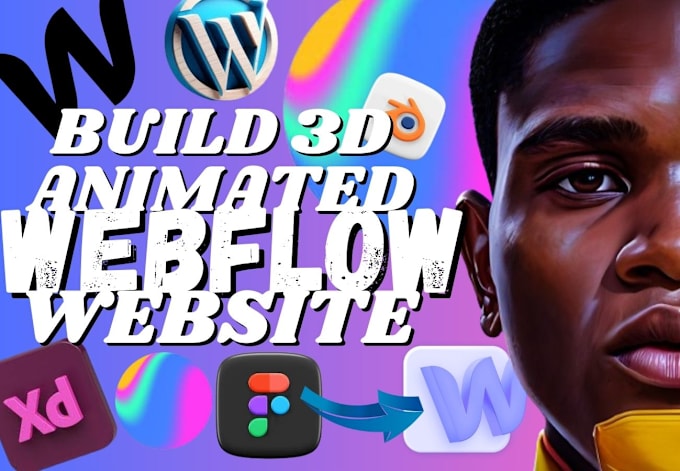 Gig Preview - 3d animated webflow website 3d wordpress 3d spline shopify animation wix website