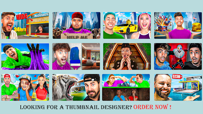 Bestseller - design a great youtube thumbnail that attract viewers