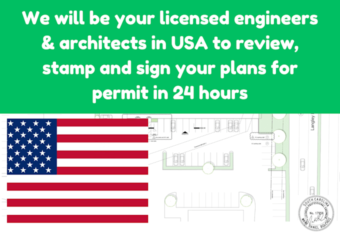 Gig Preview - Active licensed architect, engineer to stamp sign plans in 24hrs for city permit