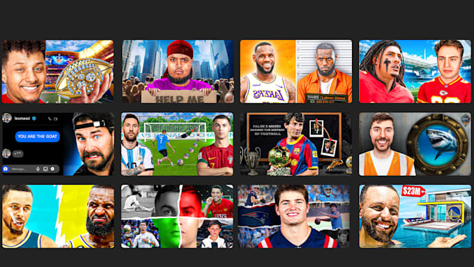 Gig Preview - Design an amazing sports youtube thumbnail  nba, NFL,football