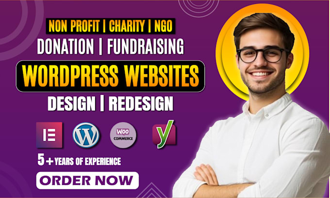 Gig Preview - Create nonprofit, charity, ngo, donation and fundraising  wordpress website