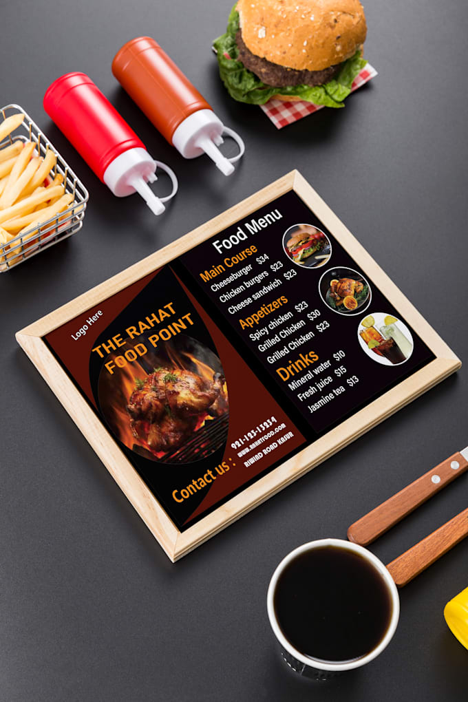 Gig Preview - Design digital menu boards, restaurant menu, food menu