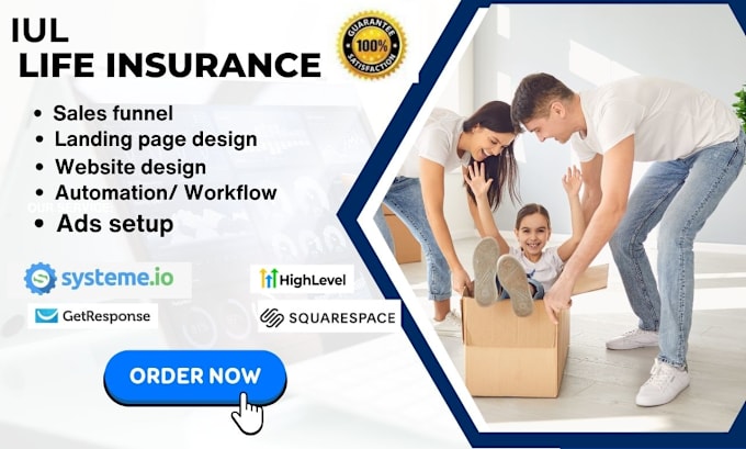 Gig Preview - Create life insurance health insurance insurance leads iul website