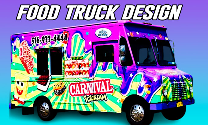 Gig Preview - Do modern food truck wrap