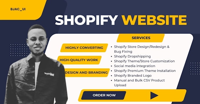 Bestseller - build shopify dropshipping store website design, redesign shopify store website