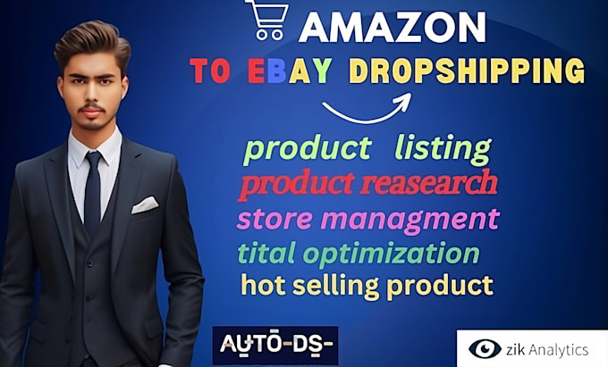 Gig Preview - Do amazon to ebay dropshipping top listing, ebay sales