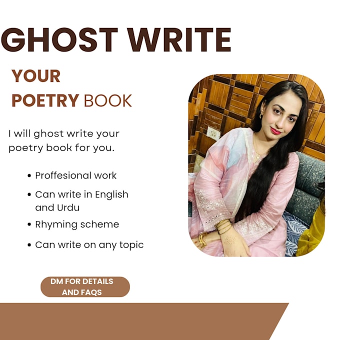 Gig Preview - Ghostwrite a poetry book for you on any topic