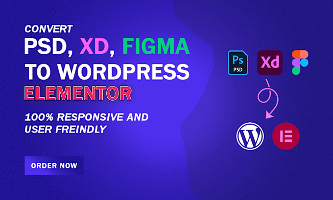 Gig Preview - Build figma, PSD to wordpress website fully responsive with elementor pro