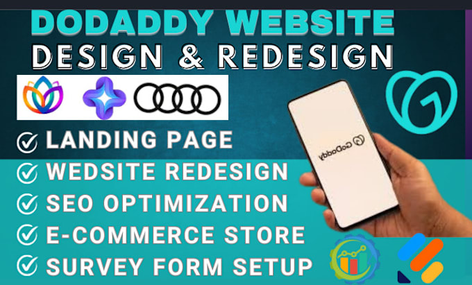 Gig Preview - Design and redesign godaddy website godaddy ecommerce and website development