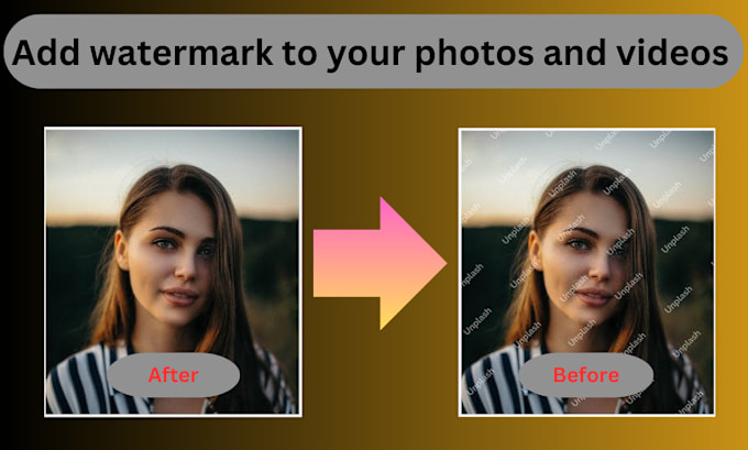 Gig Preview - Add watermark to your photos and videos change background