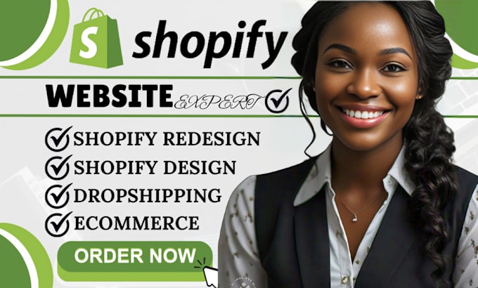 Gig Preview - Shopify website design shopify website redesign shopify dropshipping store