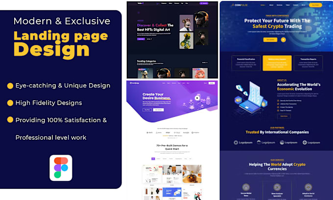 Gig Preview - Do homepage design,dashboard design, figma landing page design