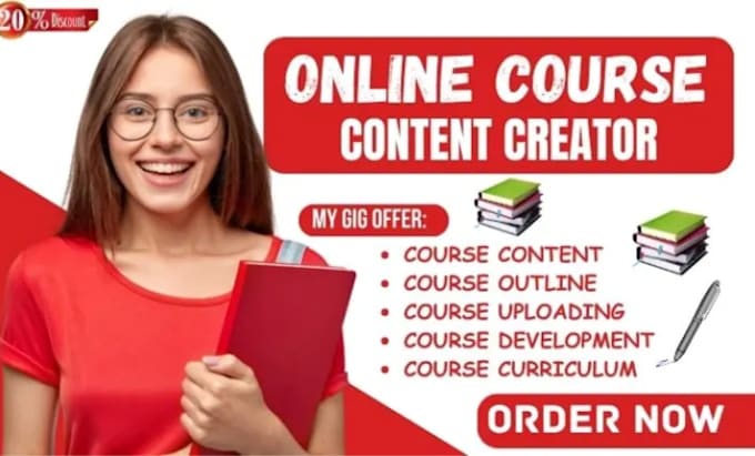 Gig Preview - Create online course content best selling online course content, course creation