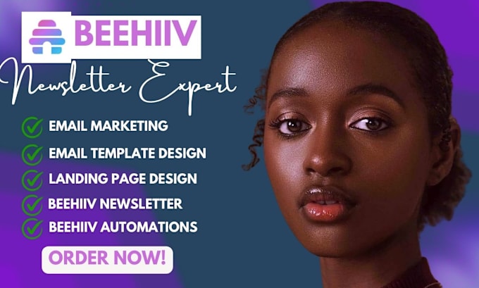 Gig Preview - Create beehiiv newsletter design beehive landing page beehiv boost ai newsletter