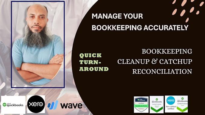 Gig Preview - Do reconciliation and cleanup of accounts with quickbooks