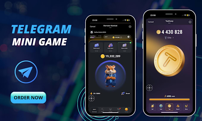 Gig Preview - Develop custom telegram tap game bot solana game crypto game telegram mini game