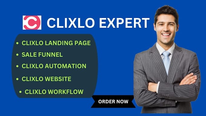 Gig Preview - Design clixlo website, clixlo automation on teachable , kajabi, sales fun