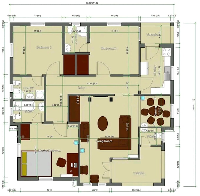 Gig Preview - Produce 2d floorplans, sections, elevations, and schedules on archicad