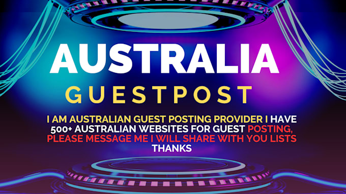 Gig Preview - Do australia guest post, high da australian guest post on australia domain,