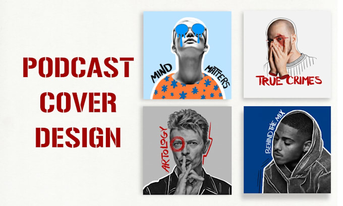 Gig Preview - Make eye catching podcast cover art in 24 hours