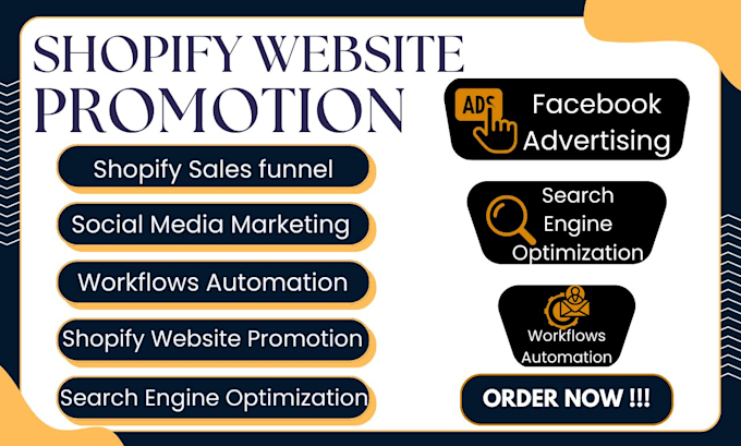 Gig Preview - Do shopify website promotion or sales funnel to boost your shopify sales